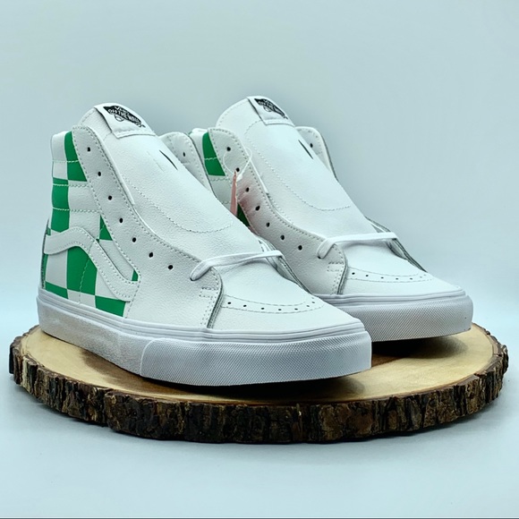 VANS UNISEX Sk8 Hi Leather Check  Men 8 Women 9.5 - Picture 4 of 8